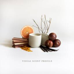 Blackcurrant Plum Candle, Concrete Bohemian Aesthetic Fall Autumn Home Decor, Cement Candle - thumbnail 2