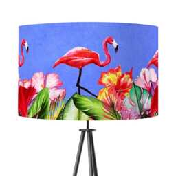Lampshade Flamingo Tropical Velvet - Drum Lamp Shade 25cm 30cm 35cm 40cm 45cm Pink Blue Table Lamp Shade, Ceiling - thumbnail 3