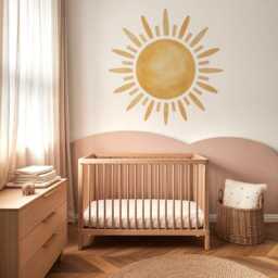 Watercolour Sunshine Nursery Wall Sticker - thumbnail 2