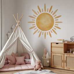 Watercolour Sunshine Nursery Wall Sticker - thumbnail 3