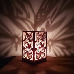 Beautiful Laser Cut Butterfly Tea Light Holder With Candle, Mother's Day Gift - thumbnail 2