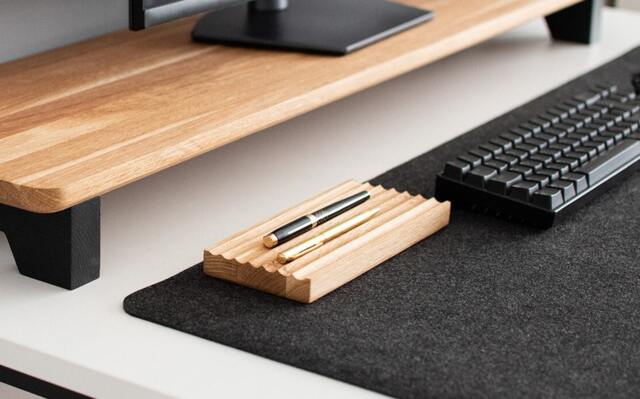 Real Oak Pen Holder Desk Organiser - image 1