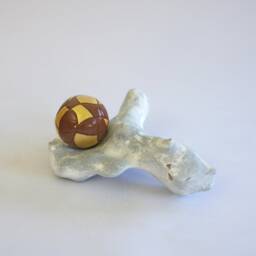 "Plastic, Sculpture, ""Rattle Ball On Flint" - thumbnail 3
