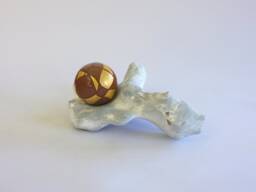 "Plastic, Sculpture, ""Rattle Ball On Flint" - thumbnail 1