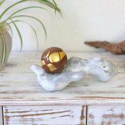 "Plastic, Sculpture, ""Rattle Ball On Flint" - thumbnail 2