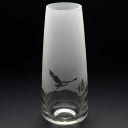 Owl Glass Bud Vase - Etched Engraved Glassware Home & Bar Decor - thumbnail 2