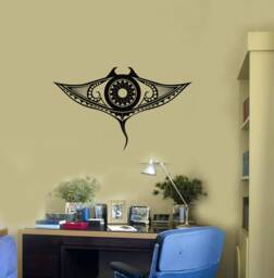 Manta Ray Vinyl Wall Decal Tribal Decor Home Room Art Stickers Mural 2780Di - thumbnail 1