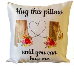 Military Deployment Pillow, Hug This Long Distance Relationship Gift, Miss You Gift For Best Friend, Valentine - thumbnail 3