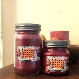 Raspberry Pie Soy Candle Sweet Bakery Cozy Farmhouse Handmade Maine Gift - thumbnail 3