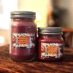 Raspberry Pie Soy Candle Sweet Bakery Cozy Farmhouse Handmade Maine Gift - thumbnail 2