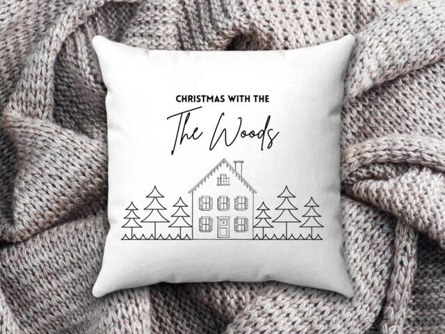 Personalised Family Christmas Cushion, Home Decor, Cushion Covers, Family Name, Throw Cushions - image 1