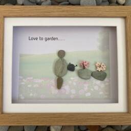 Gardening Lover Pebble Art. Gifts. Love To Garden - thumbnail 3