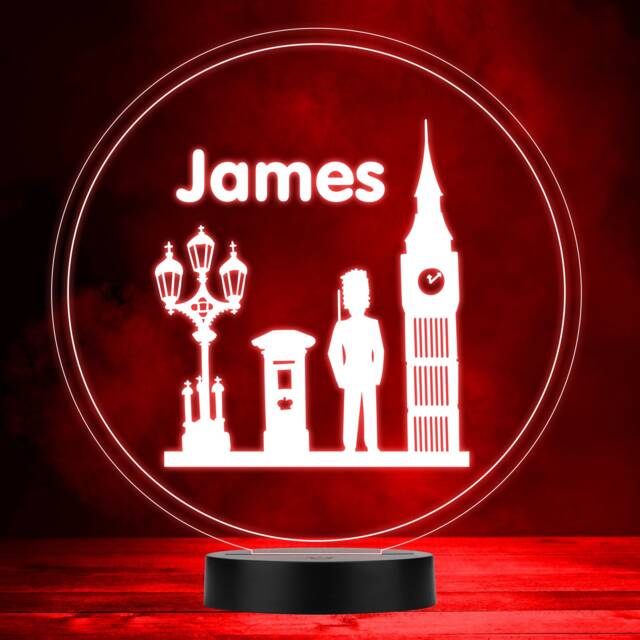 London City Traditional Icons Led Lamp Personalised Gift Night Light - Bedroom - image 1