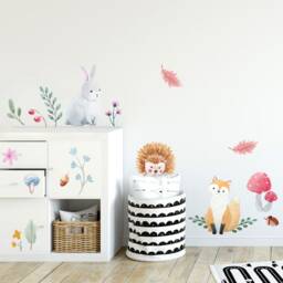 Woodland Animals Wall Decal, Forest Decal Sticker, Critters Decor, Room Decor - thumbnail 3