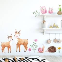 Woodland Animals Wall Decal, Forest Decal Sticker, Critters Decor, Room Decor - thumbnail 2