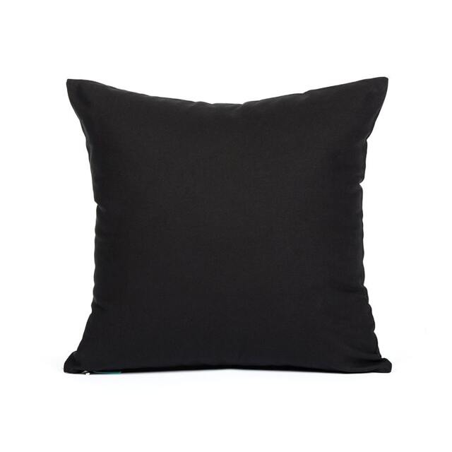 Black Cotton Canvas Pillow Cover, Euro Sham, Lumbar - image 1