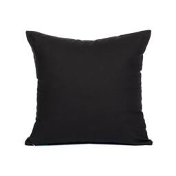 Black Cotton Canvas Pillow Cover, Euro Sham, Lumbar - thumbnail 1