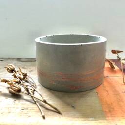 Unique Concrete & Metallic Planter/Personalised Home Decor Gift - thumbnail 3