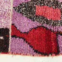 Handmade Wool Runner Rug Colorful Moroccan Design - thumbnail 4