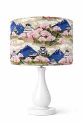 Japanese Blossom & Fuji Lampshade Oriental Style - thumbnail 1