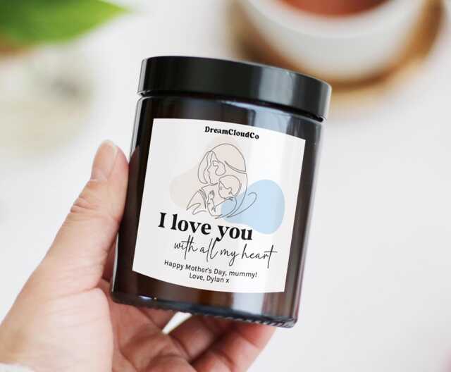 Best Mother's Day Gift For Her Girl Boy Mum From Baby Bump Child - Christmas Birthday Daughter Son Personalized Candle - image 1