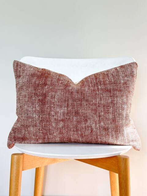 Brown Tribal Hemp Hand Woven Natural Dye Color Pillow Cover - image 1