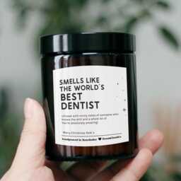 Dentist Gift Thank You Retirement Birthday Christmas Personalized Candle - Congratulations University Graduation Dental School Student - thumbnail 2