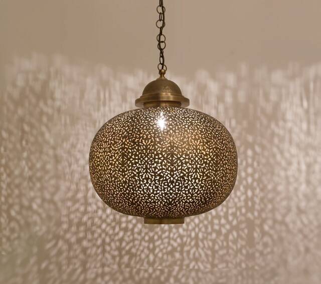 Moroccan Pendant Lamp, Ball Light Fixtures, Oriental Home Decor Lighting Lampshades - image 1