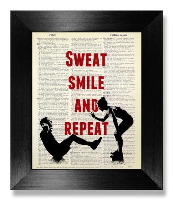 Fitness Motivation Wall Decor Quote Poster, Fitness Gift For Couple, Art Print, Gym Motivation, Workout Saying Decal