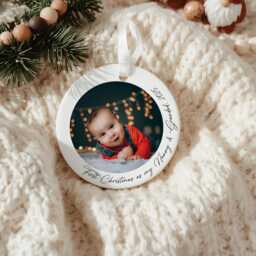 Grandparents First Christmas Ornament, As Nanny & Grandad, Photo Bauble - thumbnail 1
