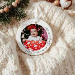 Grandparents First Christmas Ornament, As Nanny & Grandad, Photo Bauble - thumbnail 2