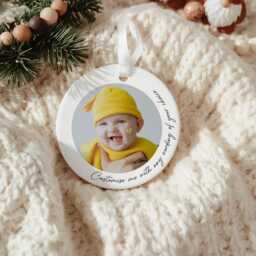 Grandparents First Christmas Ornament, As Nanny & Grandad, Photo Bauble - thumbnail 3