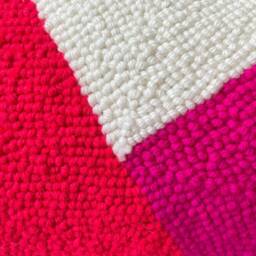 Rectangle Punch Needle Pillow Cover - Geometric - Color Block Modern Throw - thumbnail 2