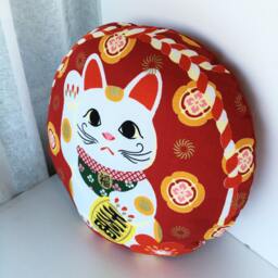 Cat Stuffed Animal Pillow, Japanese Maneki Neko Cat Cushion, Lovers Pillow Gift, Kitty Nursery Decor, Cute Baby Pillows, Shaped Toy - thumbnail 3