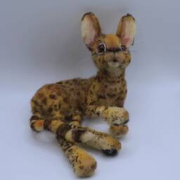 Meet Fur-Baby Charley, A Felted Natural Wool Savannah Kitty - thumbnail 3