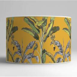 Exotic Jungle Lampshade, Banana Leaf Tropical Bird Light Fixture, Ambiance, Available in Lampshade & Pendant - thumbnail 2