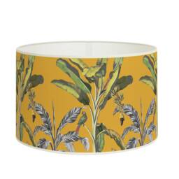 Exotic Jungle Lampshade, Banana Leaf Tropical Bird Light Fixture, Ambiance, Available in Lampshade & Pendant - thumbnail 1