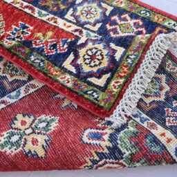 10 Ft Runner Rug Afghan Hand Knotted Veg Dye Wool Rug, Geometric Bidjar Rug, Oriental Tribal Hallway Runner, Kitchen - thumbnail 4