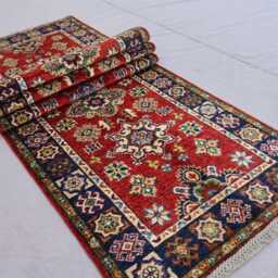 10 Ft Runner Rug Afghan Hand Knotted Veg Dye Wool Rug, Geometric Bidjar Rug, Oriental Tribal Hallway Runner, Kitchen - thumbnail 3