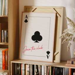 Ace Of Clubs Print Retro Modern Wall Art - thumbnail 2