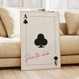 Ace Of Clubs Print Retro Modern Wall Art - thumbnail 3
