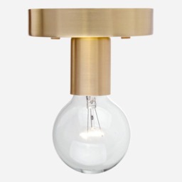 Minimal Wall Sconce & Surface Mounted Ceiling Light - Solid Brass, Modern, Mid-Century, Industrial, Period Lighting, Vintage - thumbnail 2