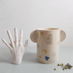 Orella Planter - Colorful Ceramic Handmade Collage - thumbnail 2