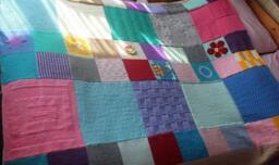 Patchwork Knitted Blanket