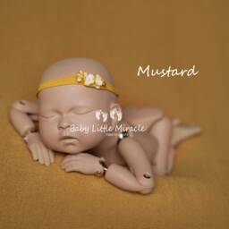 Mustard Samantha Posing Fabric, Backdrop, Newborn Cover, Wrap, Fabric Bean Bag Blanket, Beanbag Baby Shower Gift - thumbnail 2