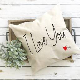 Personalized Love Pillow, Custom Girlfriend I You Gift, Mothers Day Mom Grandma - thumbnail 3