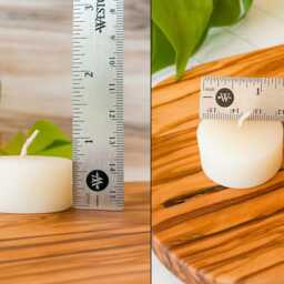 Set Of 6 Pure Beeswax Tea Light Candles in Glass Votives, Handmade Lights, Hand Poured Nontoxic Tabletop Decor, Cotton Wick - thumbnail 2