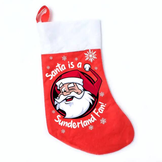 Santa Is A Sunderland Fan Stocking Fanmade Christmas Merchandise - image 1