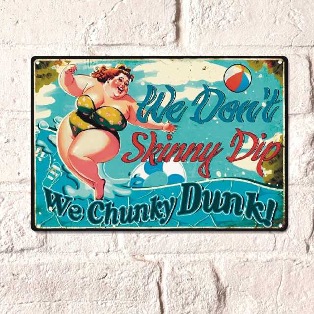 Funny Pool Sign Swimming Metal Sign, Retro Wall Art - image 1