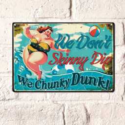 Funny Pool Sign Swimming Metal Sign, Retro Wall Art - thumbnail 1